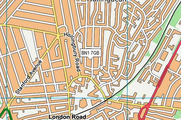 BN1 7GB map - OS VectorMap District (Ordnance Survey) BN1 7GB map - OS VectorMap District (Ordnance Survey)