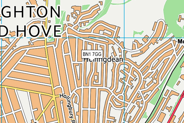 BN1 7GG map - OS VectorMap District (Ordnance Survey) BN1 7GG map - OS VectorMap District (Ordnance Survey)
