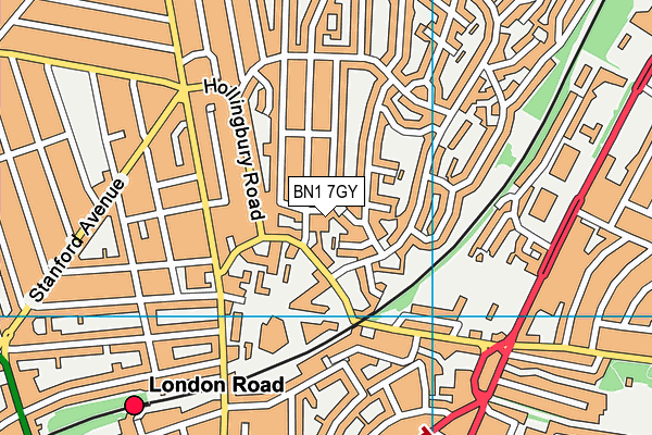 BN1 7GY map - OS VectorMap District (Ordnance Survey)