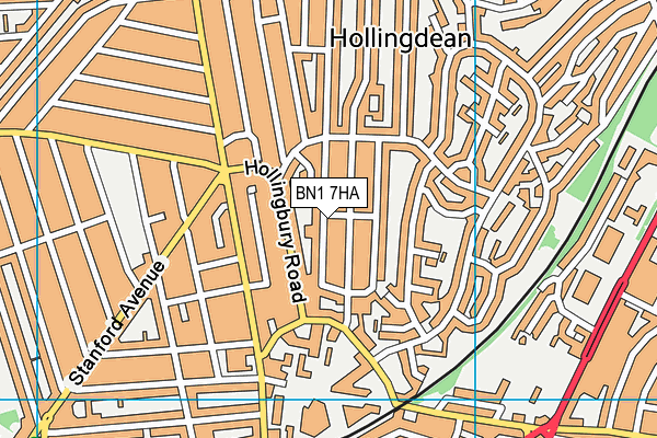 BN1 7HA map - OS VectorMap District (Ordnance Survey) BN1 7HA map - OS VectorMap District (Ordnance Survey)