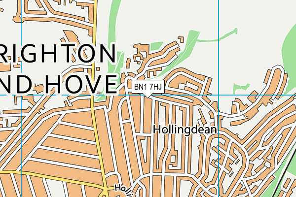 BN1 7HJ map - OS VectorMap District (Ordnance Survey) BN1 7HJ map - OS VectorMap District (Ordnance Survey)