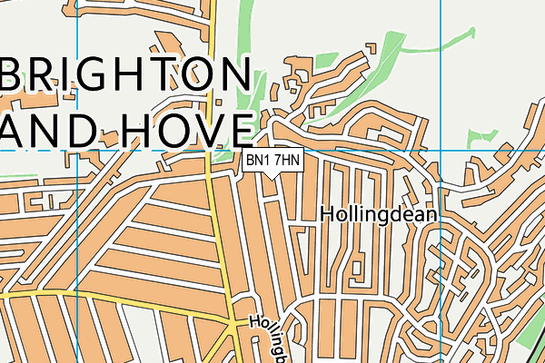 BN1 7HN map - OS VectorMap District (Ordnance Survey)