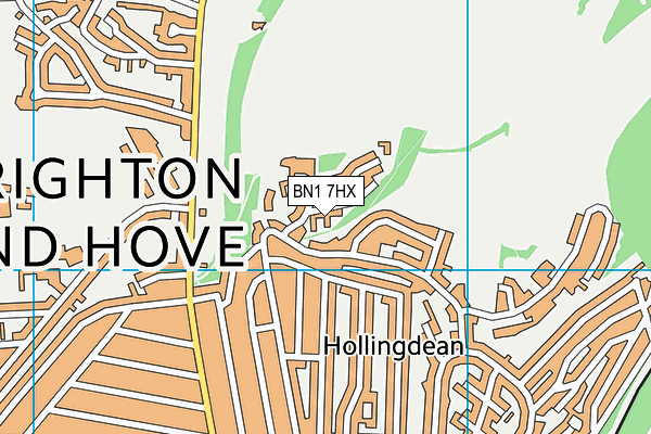 BN1 7HX map - OS VectorMap District (Ordnance Survey) BN1 7HX map - OS VectorMap District (Ordnance Survey)