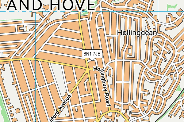 BN1 7JE map - OS VectorMap District (Ordnance Survey) BN1 7JE map - OS VectorMap District (Ordnance Survey)