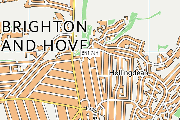 BN1 7JH map - OS VectorMap District (Ordnance Survey)