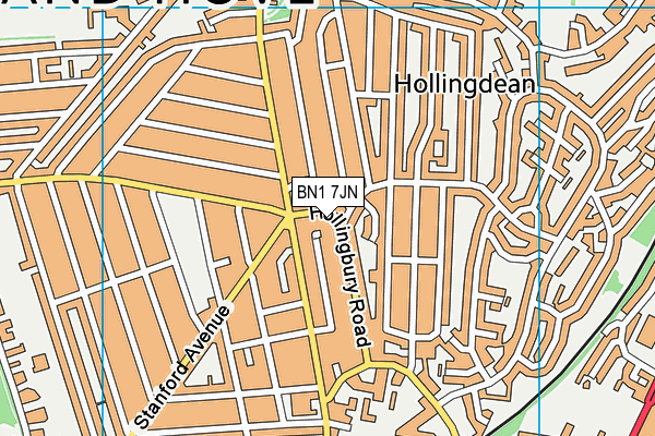 BN1 7JN map - OS VectorMap District (Ordnance Survey) BN1 7JN map - OS VectorMap District (Ordnance Survey)