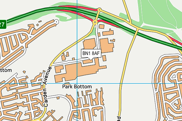 BN1 8AF map - OS VectorMap District (Ordnance Survey) BN1 8AF map - OS VectorMap District (Ordnance Survey)