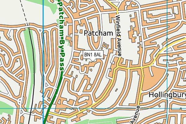 BN1 8AL map - OS VectorMap District (Ordnance Survey) BN1 8AL map - OS VectorMap District (Ordnance Survey)