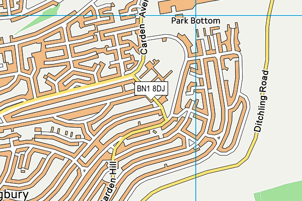 BN1 8DJ map - OS VectorMap District (Ordnance Survey) BN1 8DJ map - OS VectorMap District (Ordnance Survey)