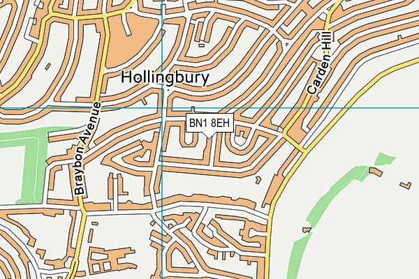 BN1 8EH map - OS VectorMap District (Ordnance Survey) BN1 8EH map - OS VectorMap District (Ordnance Survey)