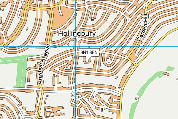 BN1 8EN map - OS VectorMap District (Ordnance Survey) BN1 8EN map - OS VectorMap District (Ordnance Survey)