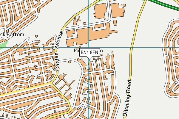 BN1 8FN map - OS VectorMap District (Ordnance Survey) BN1 8FN map - OS VectorMap District (Ordnance Survey)