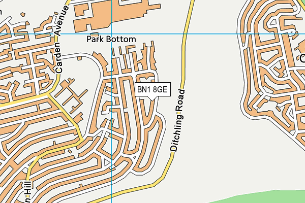 BN1 8GE map - OS VectorMap District (Ordnance Survey) BN1 8GE map - OS VectorMap District (Ordnance Survey)
