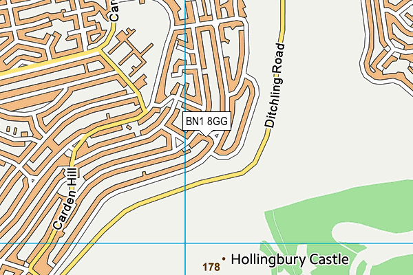 BN1 8GG map - OS VectorMap District (Ordnance Survey) BN1 8GG map - OS VectorMap District (Ordnance Survey)