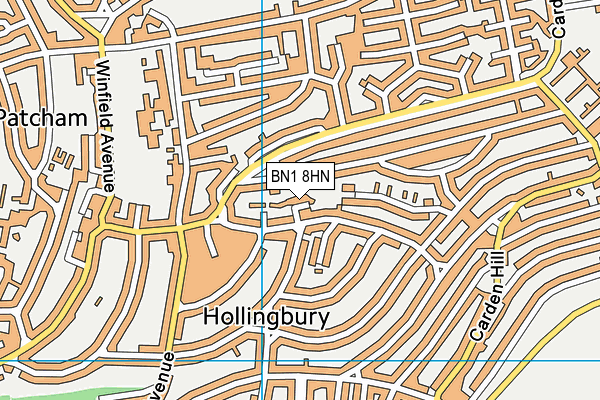 BN1 8HN map - OS VectorMap District (Ordnance Survey) BN1 8HN map - OS VectorMap District (Ordnance Survey)