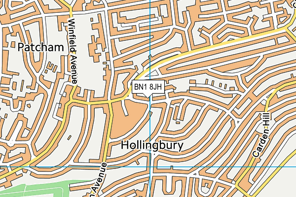 BN1 8JH map - OS VectorMap District (Ordnance Survey) BN1 8JH map - OS VectorMap District (Ordnance Survey)