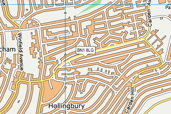 BN1 8LG map - OS VectorMap District (Ordnance Survey) BN1 8LG map - OS VectorMap District (Ordnance Survey)