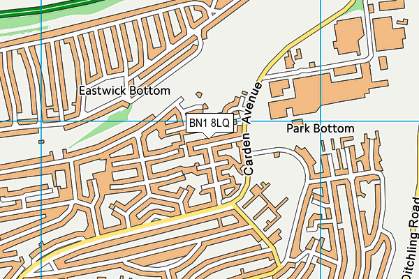 BN1 8LQ map - OS VectorMap District (Ordnance Survey) BN1 8LQ map - OS VectorMap District (Ordnance Survey)