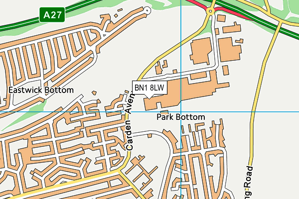BN1 8LW map - OS VectorMap District (Ordnance Survey) BN1 8LW map - OS VectorMap District (Ordnance Survey)