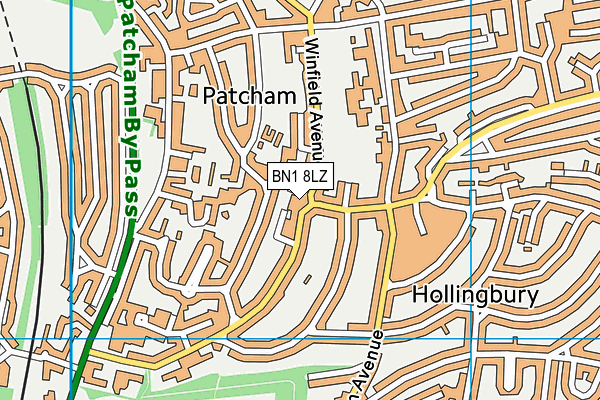 BN1 8LZ map - OS VectorMap District (Ordnance Survey) BN1 8LZ map - OS VectorMap District (Ordnance Survey)