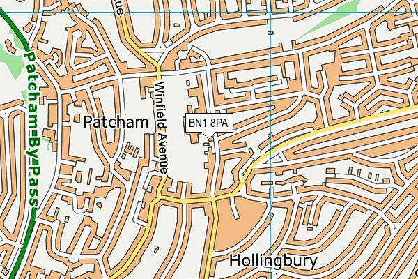 BN1 8PA map - OS VectorMap District (Ordnance Survey) BN1 8PA map - OS VectorMap District (Ordnance Survey)