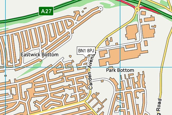BN1 8PJ map - OS VectorMap District (Ordnance Survey) BN1 8PJ map - OS VectorMap District (Ordnance Survey)