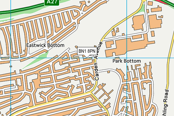 BN1 8PN map - OS VectorMap District (Ordnance Survey)
