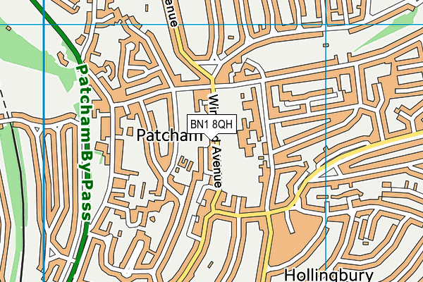 BN1 8QH map - OS VectorMap District (Ordnance Survey) BN1 8QH map - OS VectorMap District (Ordnance Survey)