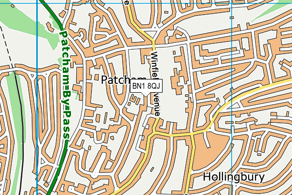 BN1 8QJ map - OS VectorMap District (Ordnance Survey) BN1 8QJ map - OS VectorMap District (Ordnance Survey)