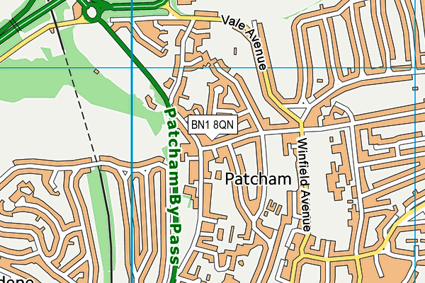 BN1 8QN map - OS VectorMap District (Ordnance Survey)