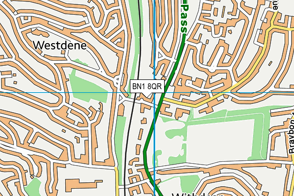 BN1 8QR map - OS VectorMap District (Ordnance Survey)