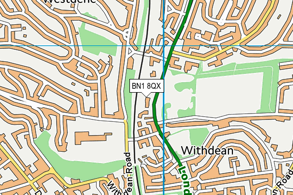 BN1 8QX map - OS VectorMap District (Ordnance Survey) BN1 8QX map - OS VectorMap District (Ordnance Survey)