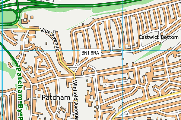 BN1 8RA map - OS VectorMap District (Ordnance Survey) BN1 8RA map - OS VectorMap District (Ordnance Survey)