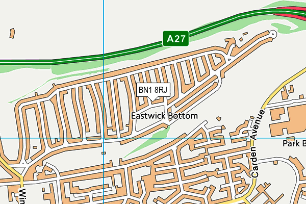 BN1 8RJ map - OS VectorMap District (Ordnance Survey) BN1 8RJ map - OS VectorMap District (Ordnance Survey)