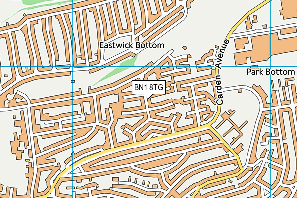 BN1 8TG map - OS VectorMap District (Ordnance Survey) BN1 8TG map - OS VectorMap District (Ordnance Survey)