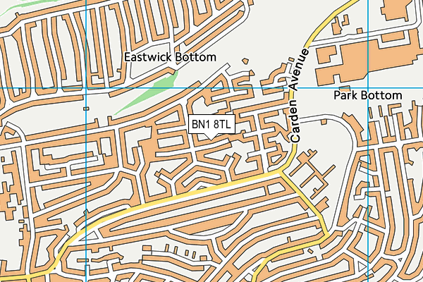 BN1 8TL map - OS VectorMap District (Ordnance Survey) BN1 8TL map - OS VectorMap District (Ordnance Survey)