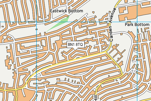 BN1 8TQ map - OS VectorMap District (Ordnance Survey) BN1 8TQ map - OS VectorMap District (Ordnance Survey)