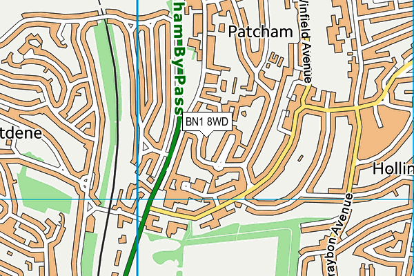BN1 8WD map - OS VectorMap District (Ordnance Survey) BN1 8WD map - OS VectorMap District (Ordnance Survey)