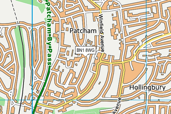 BN1 8WG map - OS VectorMap District (Ordnance Survey) BN1 8WG map - OS VectorMap District (Ordnance Survey)