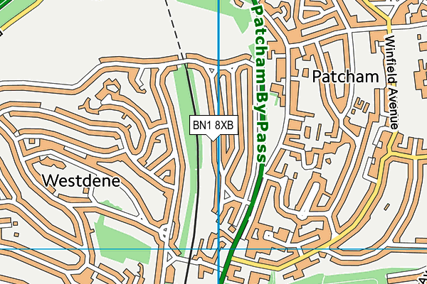 BN1 8XB map - OS VectorMap District (Ordnance Survey) BN1 8XB map - OS VectorMap District (Ordnance Survey)