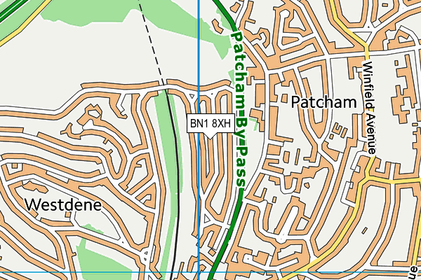 BN1 8XH map - OS VectorMap District (Ordnance Survey) BN1 8XH map - OS VectorMap District (Ordnance Survey)