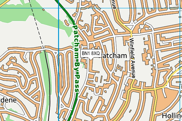 BN1 8XQ map - OS VectorMap District (Ordnance Survey) BN1 8XQ map - OS VectorMap District (Ordnance Survey)