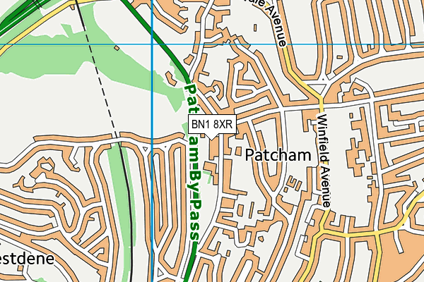 BN1 8XR map - OS VectorMap District (Ordnance Survey) BN1 8XR map - OS VectorMap District (Ordnance Survey)