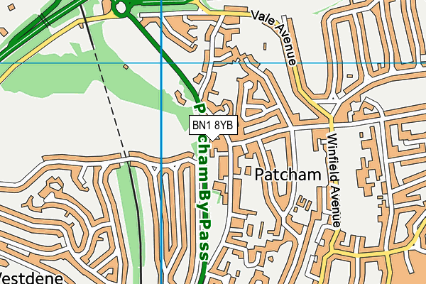 BN1 8YB map - OS VectorMap District (Ordnance Survey) BN1 8YB map - OS VectorMap District (Ordnance Survey)