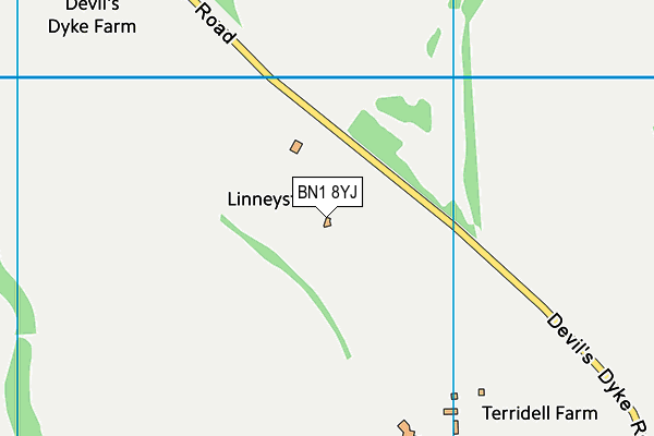 BN1 8YJ map - OS VectorMap District (Ordnance Survey) BN1 8YJ map - OS VectorMap District (Ordnance Survey)
