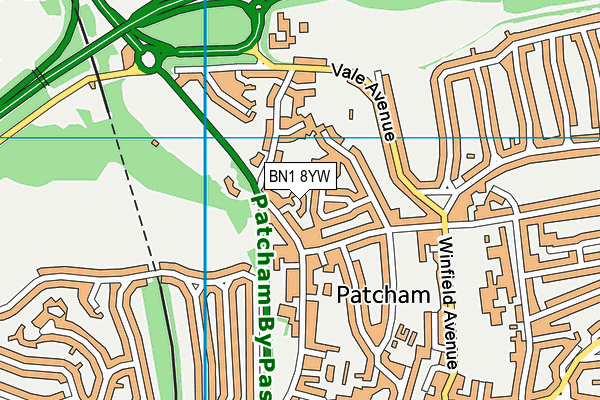 BN1 8YW map - OS VectorMap District (Ordnance Survey) BN1 8YW map - OS VectorMap District (Ordnance Survey)