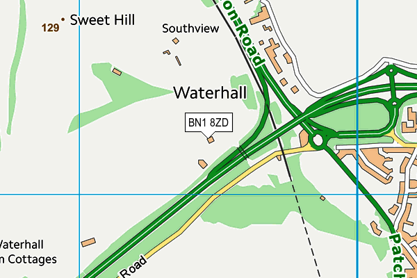 BN1 8ZD map - OS VectorMap District (Ordnance Survey)