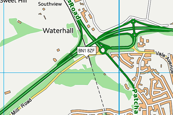 BN1 8ZF map - OS VectorMap District (Ordnance Survey) BN1 8ZF map - OS VectorMap District (Ordnance Survey)