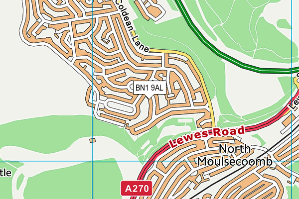 BN1 9AL map - OS VectorMap District (Ordnance Survey)