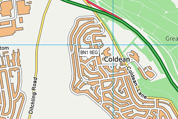 BN1 9EG map - OS VectorMap District (Ordnance Survey) BN1 9EG map - OS VectorMap District (Ordnance Survey)